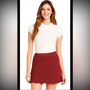 Vivienne Tam Vintage Skirt Women’s Medium Red Brown Lined Y2K Purple Label